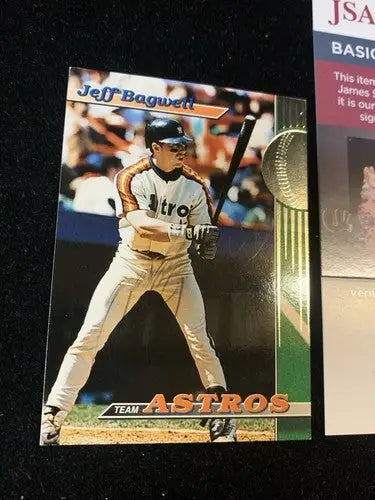 1993 Topps Stadium Club Autograph Jeff Bagwell Signed card #8 Astros JSA Auto - Baseball Card Single