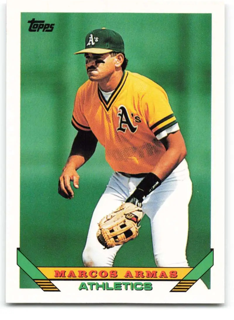 1993 Topps Traded #100T Marcos Armas NM-MT RC Rookie Oakland Athletics Baseball Card - Baseball Card Single
