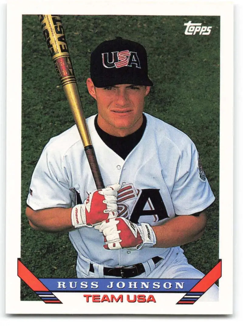 1993 Topps Traded #115T Russ Johnson NM-MT RC Rookie Team USA Baseball Card - Baseball Card Single
