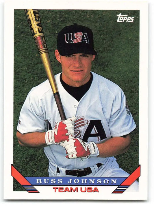 1993 Topps Traded #115T Russ Johnson NM-MT RC Rookie Team USA Baseball Card - Baseball Card Single