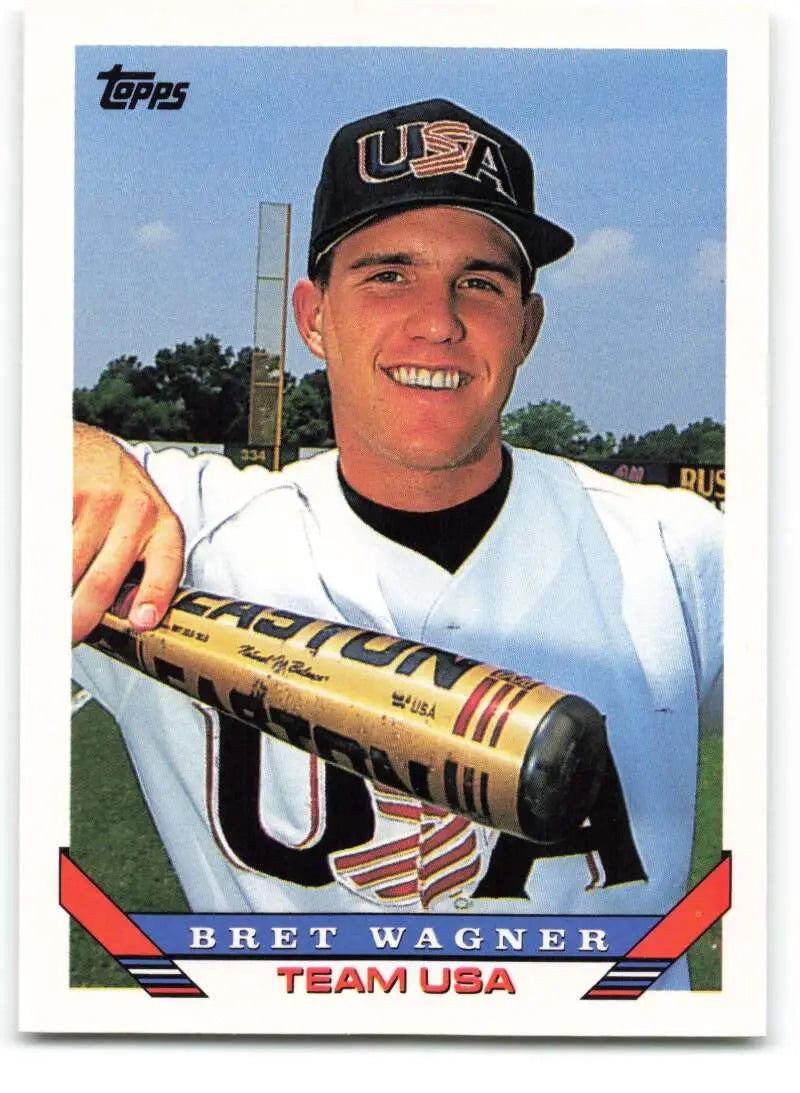 1993 Topps Traded #124T Bret Wagner NM-MT RC Rookie Team USA Baseball Card - Baseball Card Single