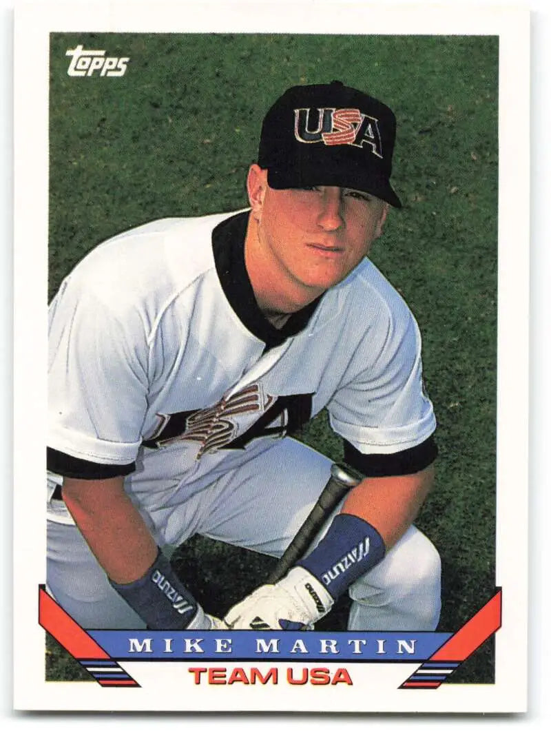 1993 Topps Traded #128T Mike Martin NM-MT RC Rookie Team USA Baseball Card - Baseball Card Single