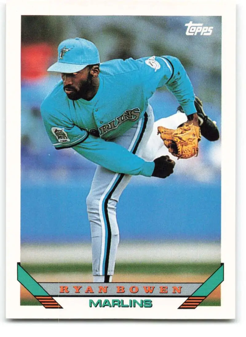 1993 Topps Traded #130T Ryan Bowen NM-MT Florida Marlins Baseball Card - Baseball Card Single