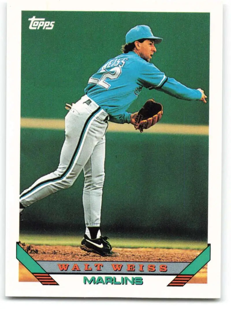 1993 Topps Traded #18T Walt Weiss NM-MT Florida Marlins Baseball Card - Baseball Card Single