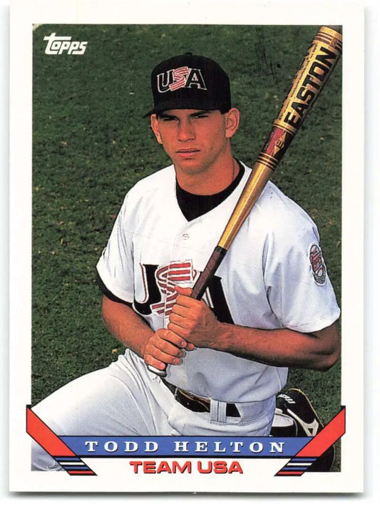 1993 Topps Traded #19T Todd Helton NM-MT RC Rookie Team USA Baseball Card - Baseball Card Single