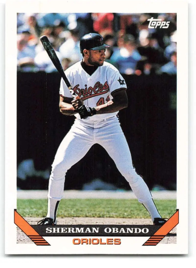 1993 Topps Traded #23T Sherman Obando NM-MT RC Rookie Baltimore Orioles Baseball Card - Baseball Card Single