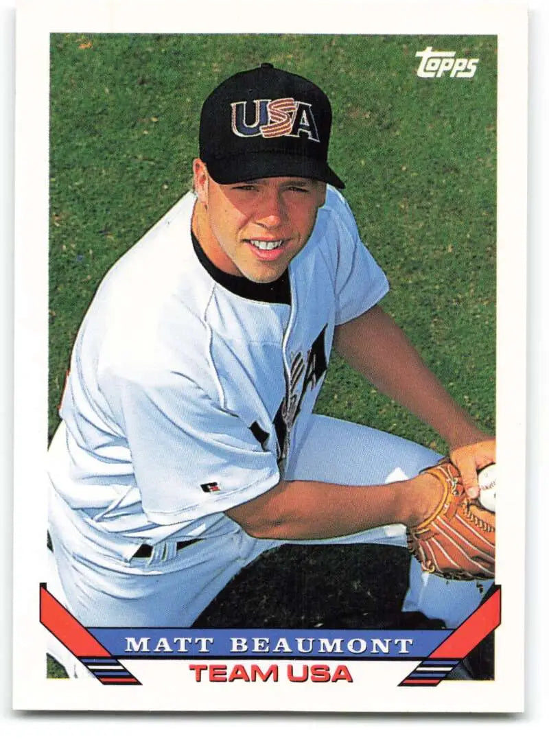 1993 Topps Traded #30T Matt Beaumont NM-MT RC Rookie Team USA Baseball Card - Baseball Card Single