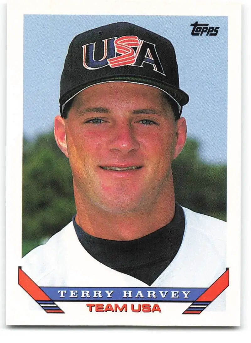 1993 Topps Traded #41T Terry Harvey NM-MT RC Rookie Team USA Baseball Card - Baseball Card Single