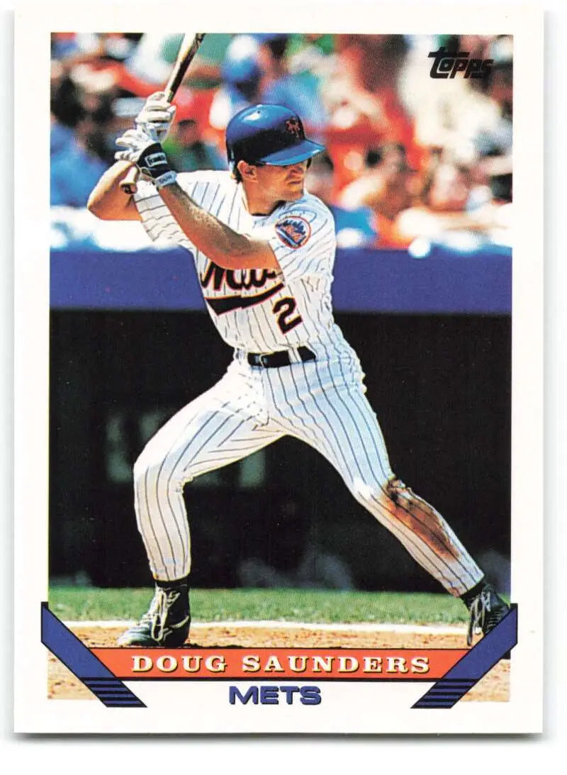 1993 Topps Traded #43T Doug Saunders NM-MT RC Rookie New York Mets Baseball Card - Baseball Card Single