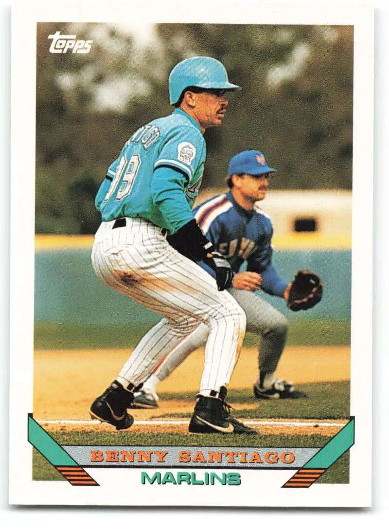 1993 Topps Traded #44T Benito Santiago NM-MT Florida Marlins Baseball Card - Baseball Card Single