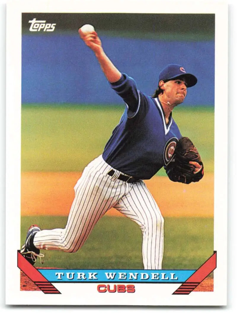 1993 Topps Traded #49T Turk Wendell NM-MT Chicago Cubs Baseball Card - Baseball Card Single