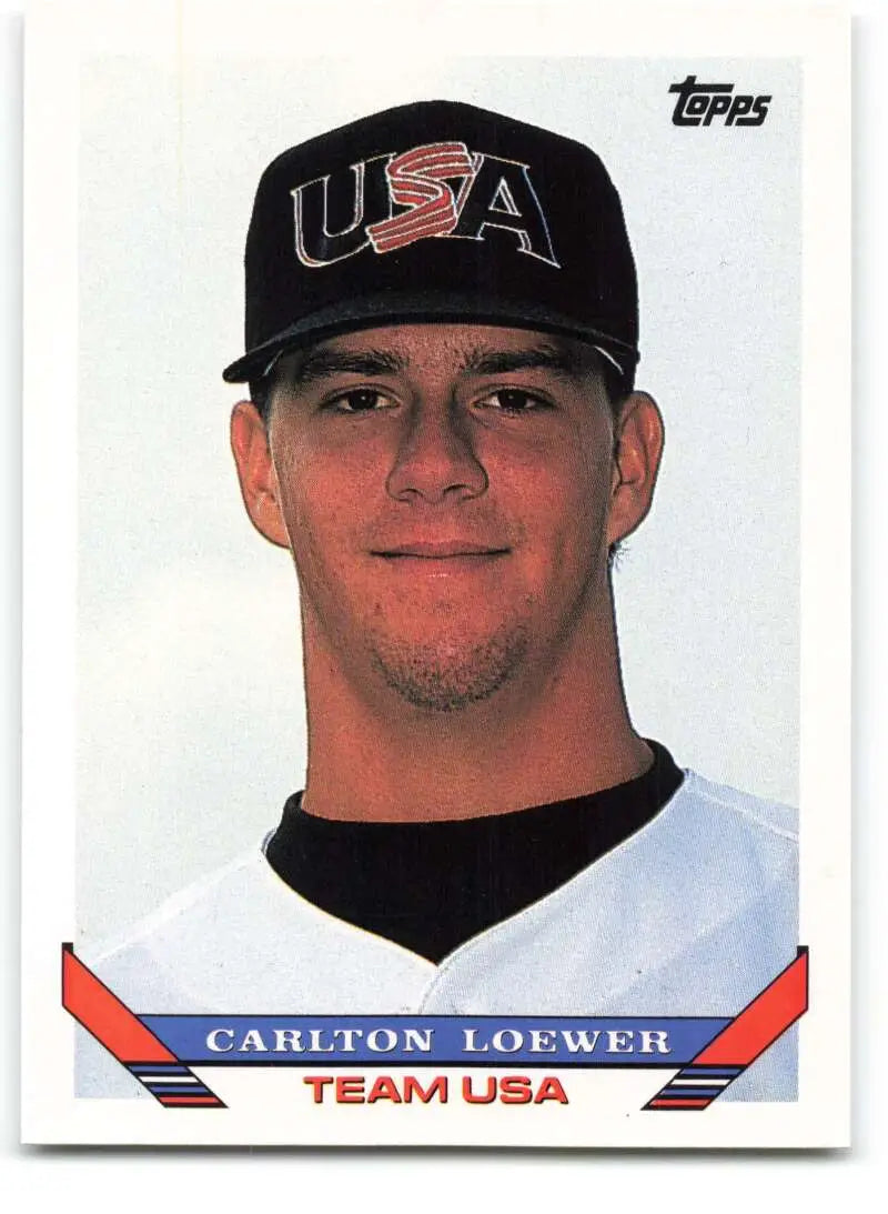 1993 Topps Traded #4T Carlton Loewer NM-MT RC Rookie Team USA Baseball Card - Baseball Card Single