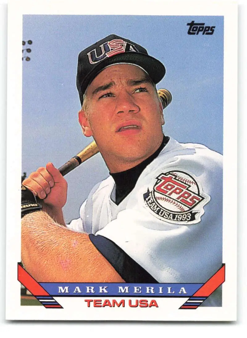1993 Topps Traded #70T Mark Merila NM-MT RC Rookie Team USA Baseball Card - Baseball Card Single