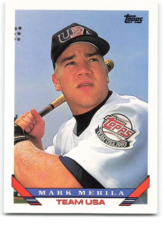 1993 Topps Traded #70T Mark Merila NM-MT RC Rookie Team USA Baseball Card - Baseball Card Single