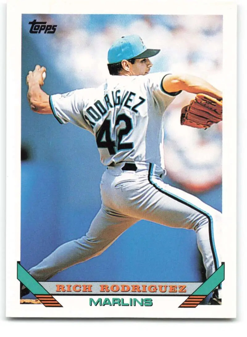 1993 Topps Traded #71T Rich Rodriguez NM-MT Florida Marlins Baseball Card - Baseball Card Single