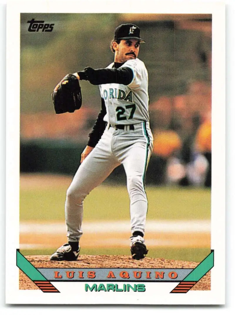 1993 Topps Traded #76T Luis Aquino NM-MT Florida Marlins Baseball Card - Baseball Card Single