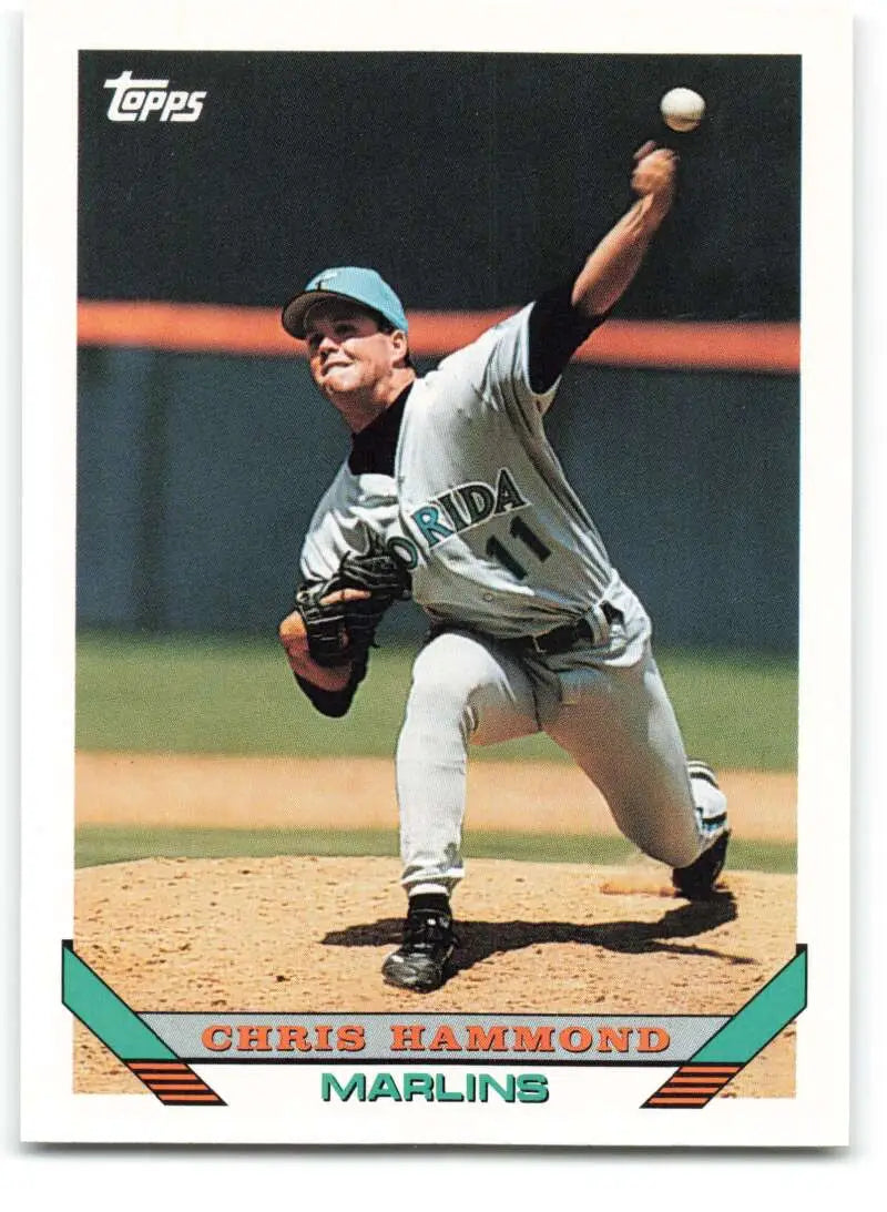 1993 Topps Traded #86T Chris Hammond NM-MT Florida Marlins Baseball Card - Baseball Card Single
