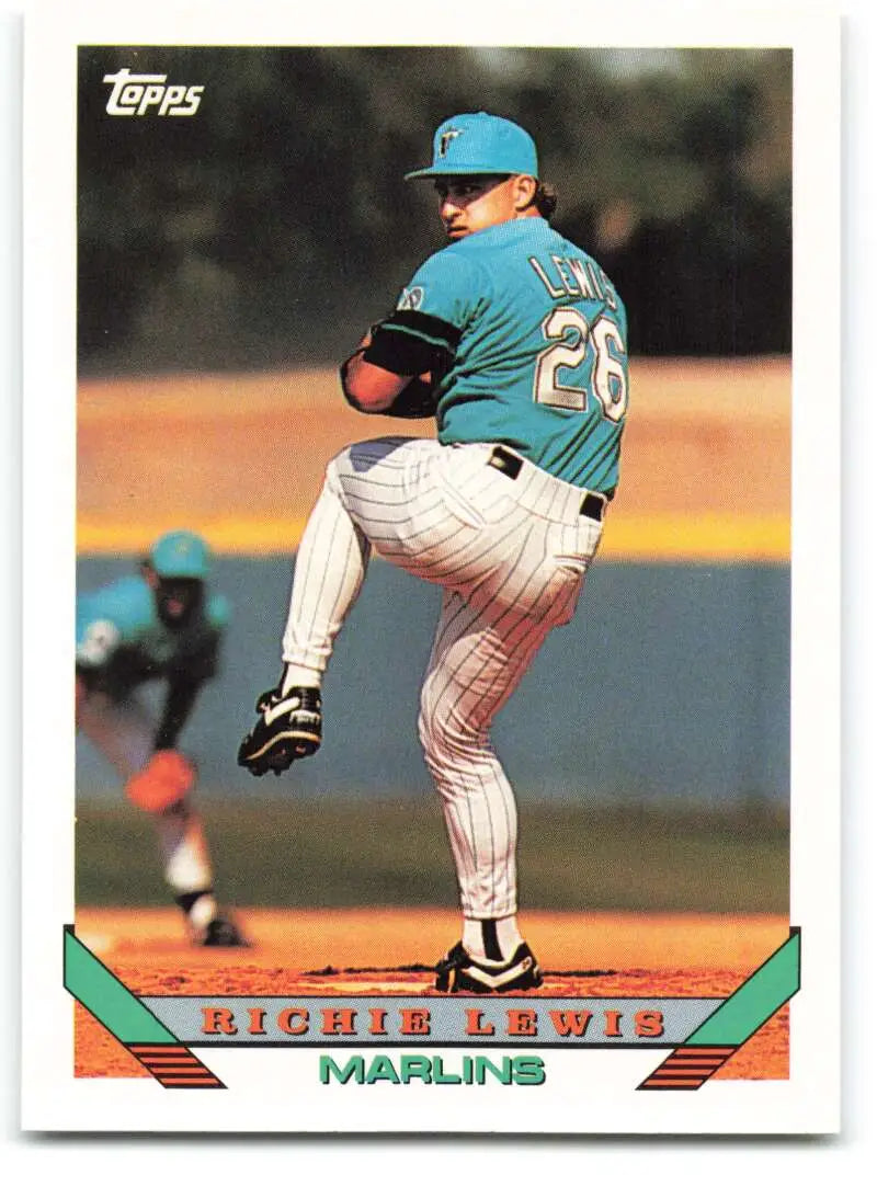 1993 Topps Traded #90T Richie Lewis NM-MT RC Rookie Florida Marlins Baseball Card - Baseball Card Single