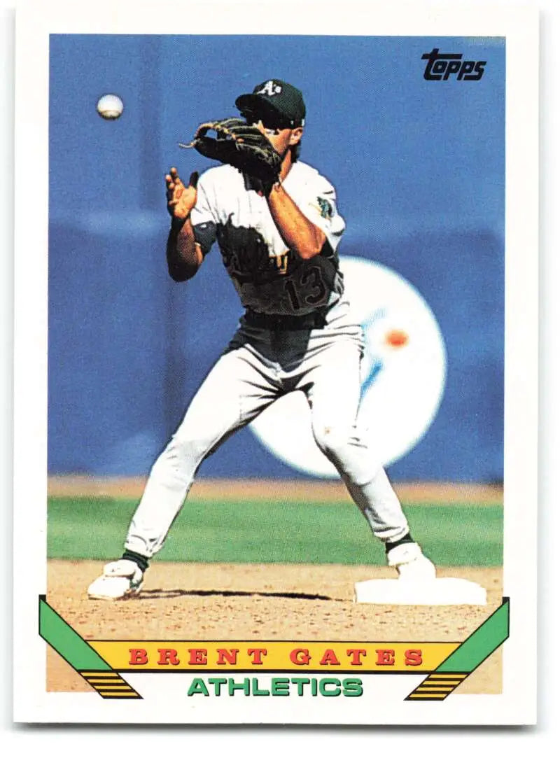 1993 Topps Traded #91T Brent Gates NM-MT Oakland Athletics Baseball Card - Baseball Card Single