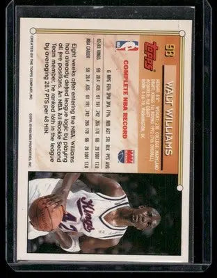 1993 Topps Walt Williams #98 Basketball - Basketball Card Single