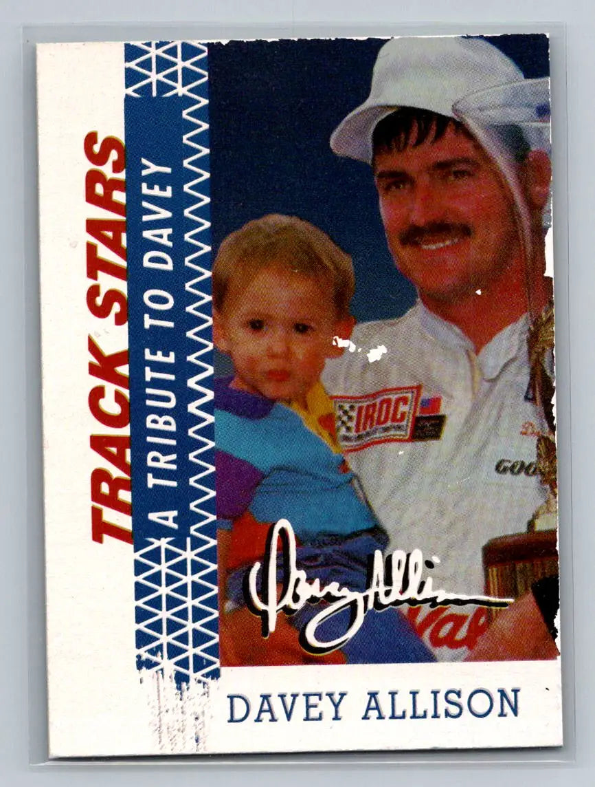 1993 Track Stars #NNO Davey Allison Track Stars Silver Foil Test Run - Racing Card Single