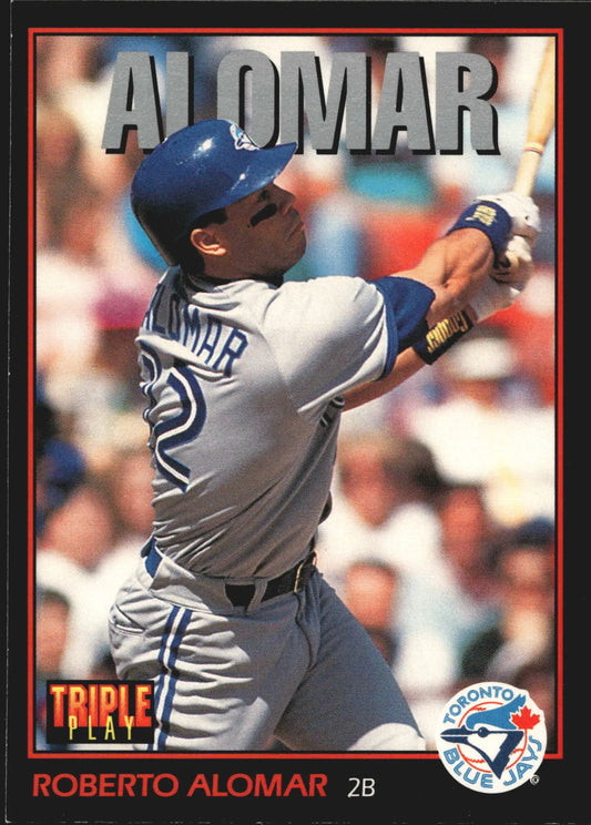 1993 Triple Play #2 Roberto Alomar Toronto Blue Jays HOF - Baseball Card Single
