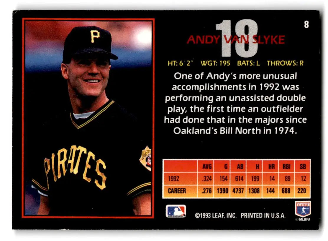 1993 Triple Play #8 Andy Van Slyke - Baseball Card Single