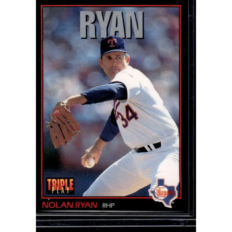 1993 Triple Play #96 Nolan Ryan Texas Rangers NM-MT Baseball Card - Baseball Card Single