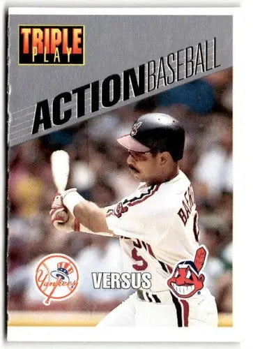 1993 Triple Play Action #18 Carlos Baerga NM-MT Indians ID:41524 - Baseball Card Single