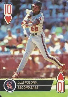 1993 U.S. Playing Card Co. Aces #10H Luis Polonia NM-MT Angels - Baseball Card Single