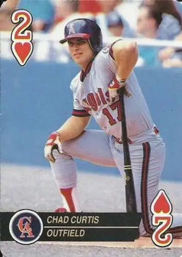 1993 U.S. Playing Card Co. Aces #2H Chad Curtis NM-MT Angels - Baseball Card Single