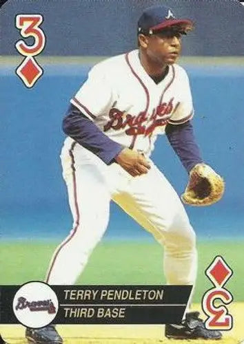 Original gloss 1993 U.S. Playing Card Co Aces Terry Pendleton baseball card