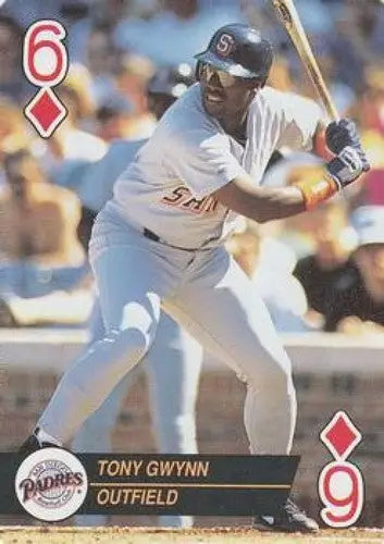 Original gloss Baseball playing card featuring Tony Gwynn from 1993 U.S. Playing Card Co