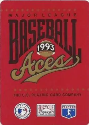 1993 Major League Baseball Aces playing card deck featuring Joe Carter and Simply Sandoval