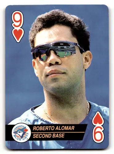 1993 U.S. Playing Card Co. Aces #9H Roberto Alomar NM Near Mint Blue Ja ID:64160 - Baseball Card Single
