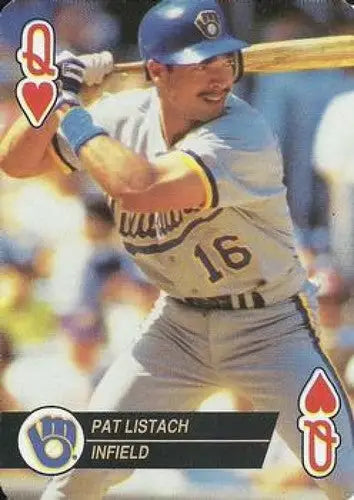 Original gloss baseball card featuring Pat Listach from 1993 U.S. Playing Card Co. Brewers