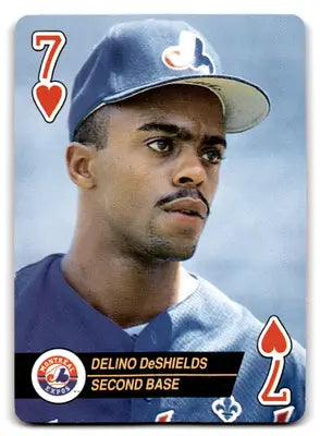 1993 U.S. Playing Card Company Baseball Aces Delino DeShields #7 Montreal Expos - Baseball Card Single