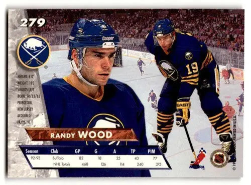 1993 Ultra #279 Randy Wood Buffalo Sabres Hockey Cards EX/NM ID:57776 - Hockey Card Single