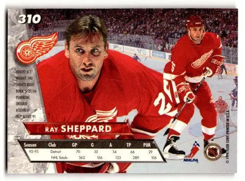 1993 Ultra #310 Ray Sheppard Detroit Red Wings Hockey Cards EX/NM ID:57777 - Hockey Card Single