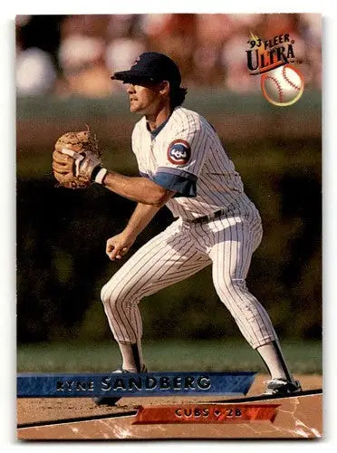 Original gloss Ryne Sandberg Chicago baseball card from 1993 Ultra Chicago Cubs