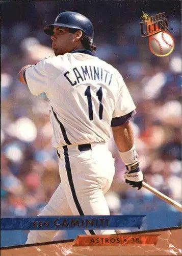 Original gloss Baseball card of Ken Caminiti from 1993 Ultra #38 Astros