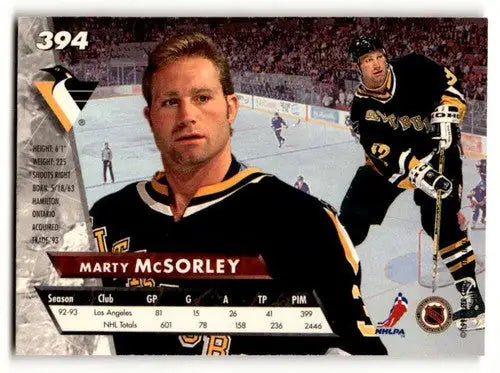 1993 Ultra #394 Marty McSorley Pittsburgh Penguins Hockey Cards EX/N ID:57795 - Hockey Card Single
