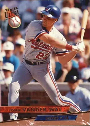 Original gloss baseball card showing John Vander Wal from 1993 Ultra #419