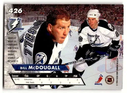 1993 Ultra #426 Bill McDougall Tampa Bay Lightning Hockey Cards EX/N ID:57796 - Hockey Card Single