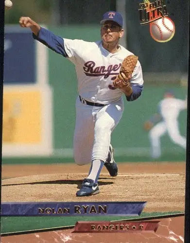 Nolan Ryan baseball card 1993 Ultra #636 with original gloss NM-MT Rangers