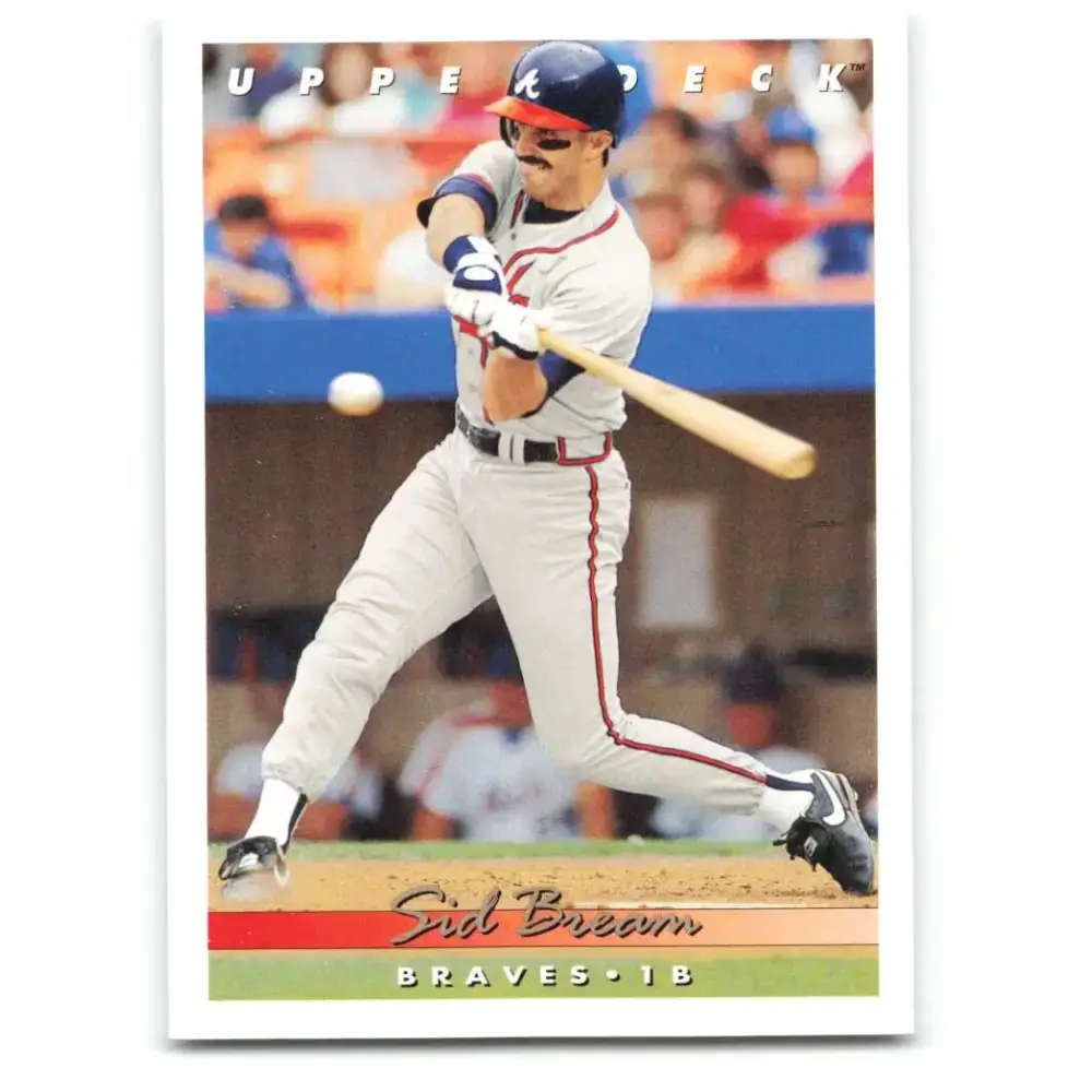 1993 Upper Deck #104 Sid Bream VG Atlanta Braves Baseball Card - Baseball Card Single