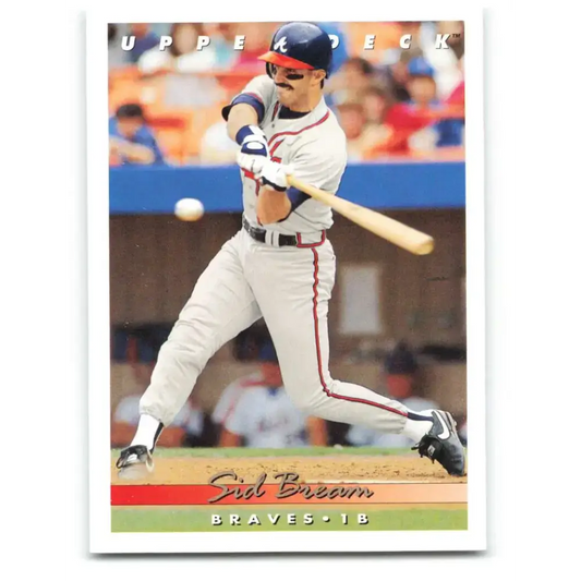 1993 Upper Deck #104 Sid Bream VG Atlanta Braves Baseball Card - Baseball Card Single