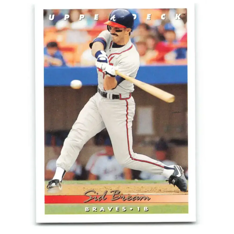1993 Upper Deck #104 Sid Bream VG Atlanta Braves Baseball Card - Baseball Card Single