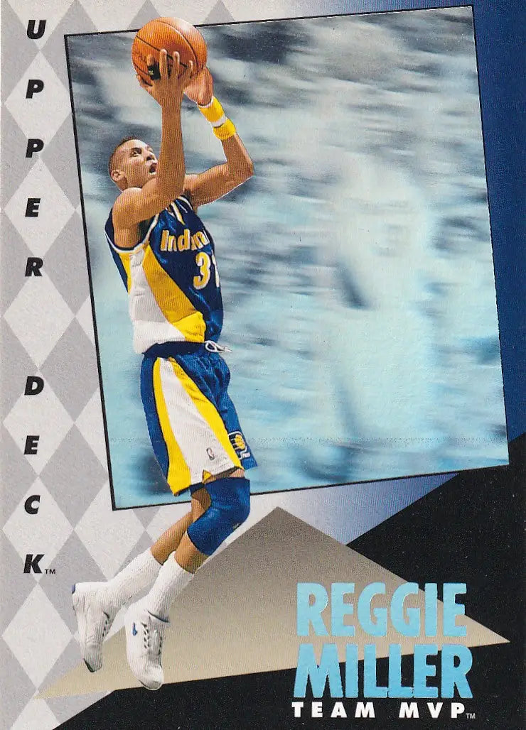 1993 UPPER DECK #11 REGGIE MILLER HOLOGRAM- INDIANA PACERS - Basketball Card Single