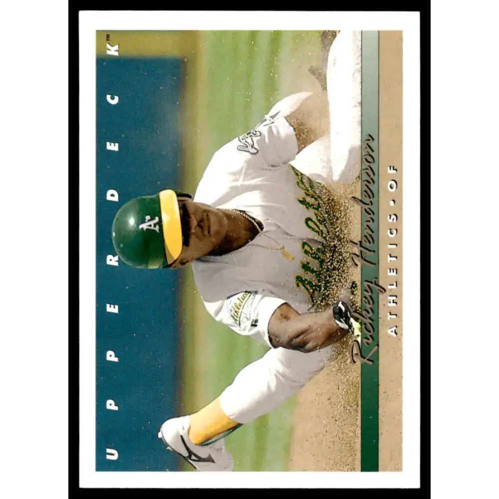 1993 Upper Deck #136 Rickey Henderson NM-MT Oakland Athletics Baseball Card - Baseball Card Single